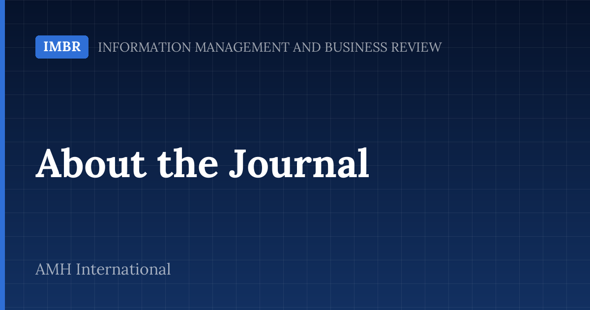 About the Journal | Information Management and Business Review | AMH ...
